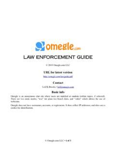 Omegle law enforcement guide